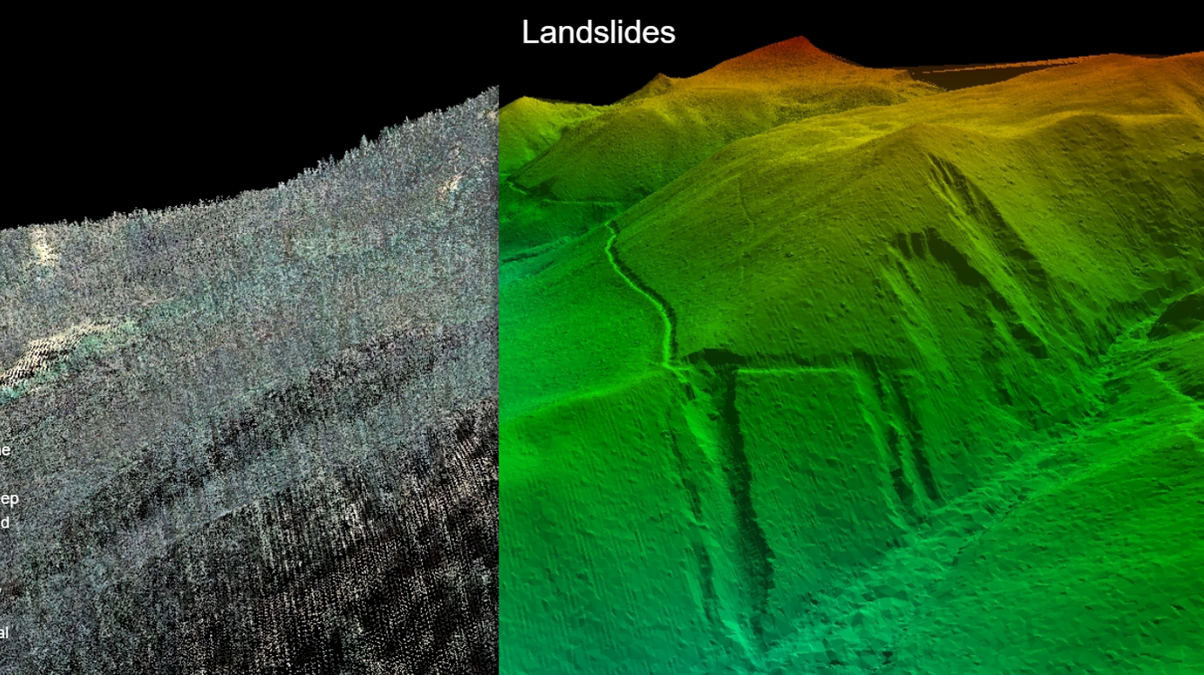 What is the difference between lidar data and a digital elevation model